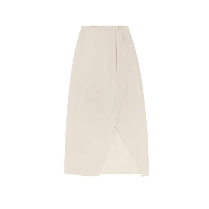 Adelheid kjol i satin, beige