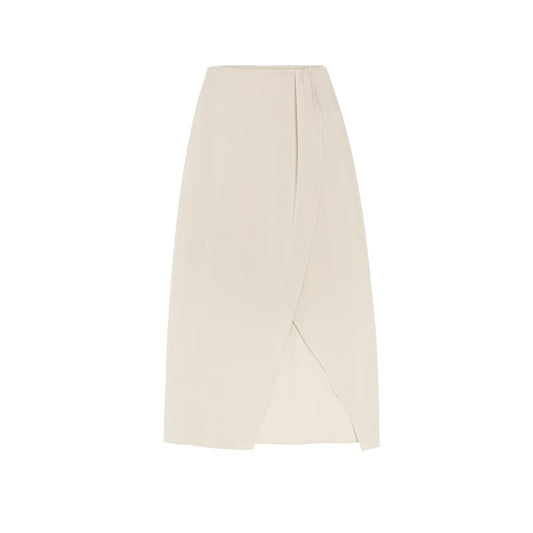 Adelheid kjol i satin, beige