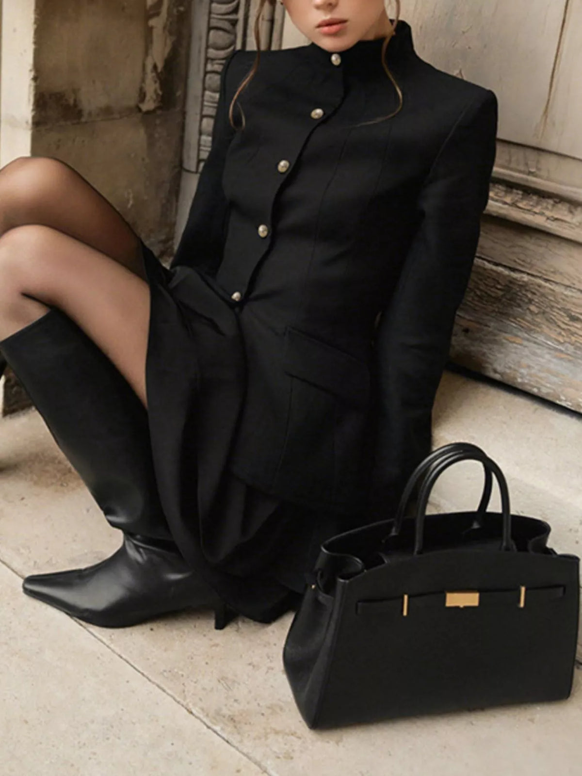 Rahel plisserat set