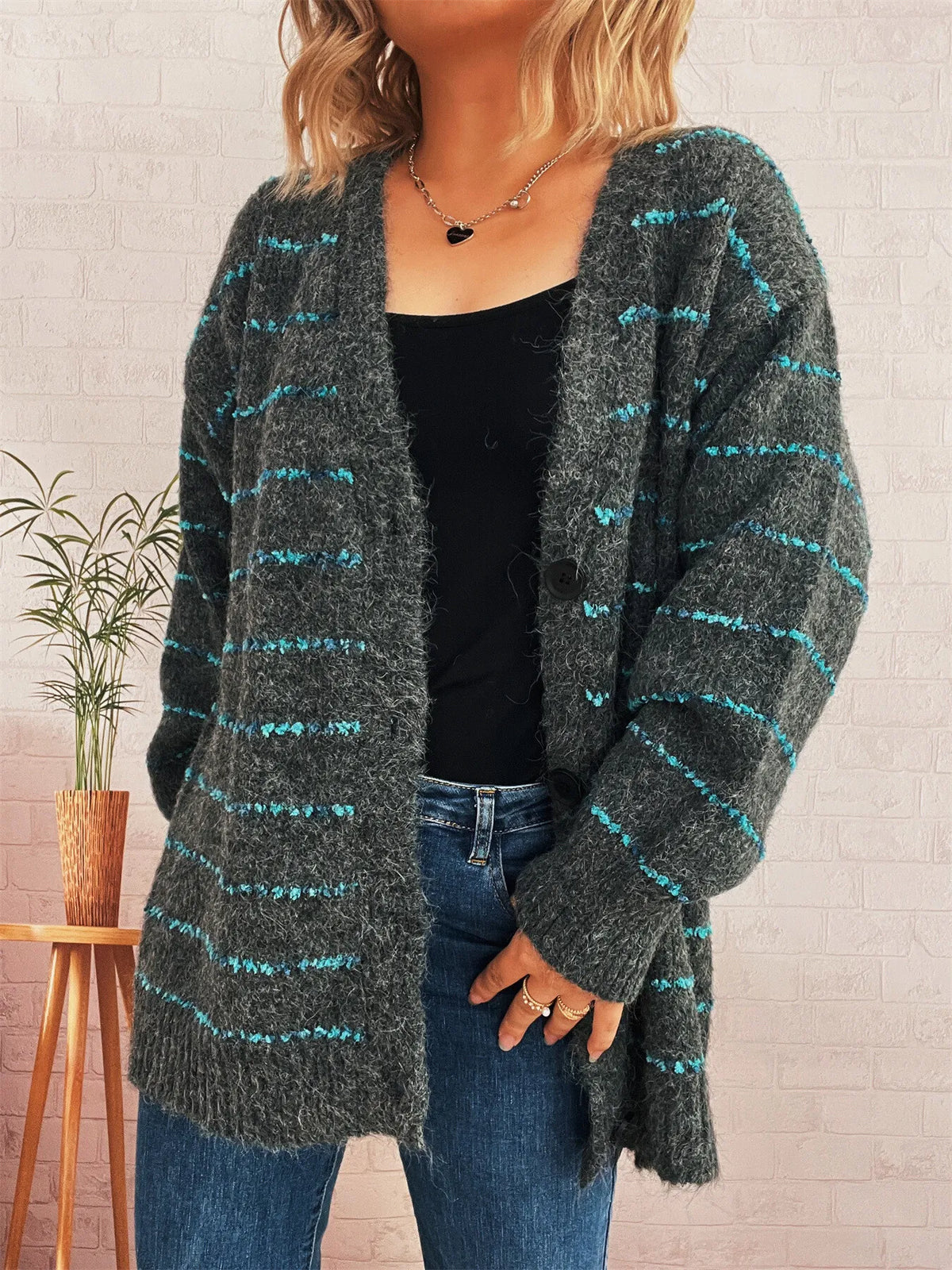 Saskia randig cardigan