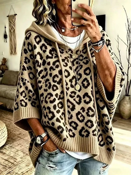 Frauke leopardmönstrad hoodie