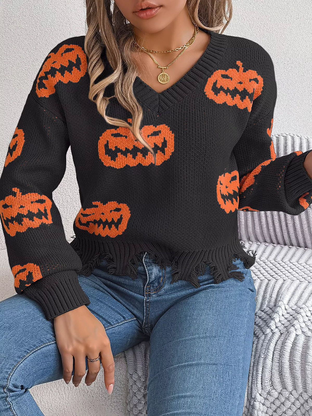 Doris tröja med pumpamotiv