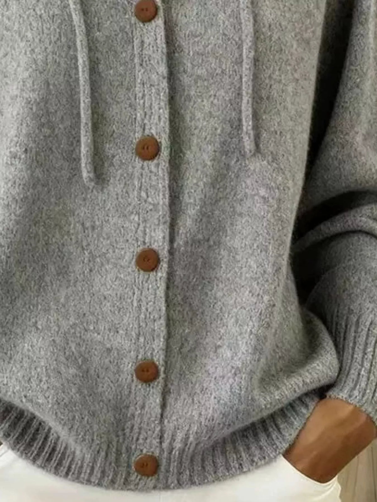 Serena cardigan med huva