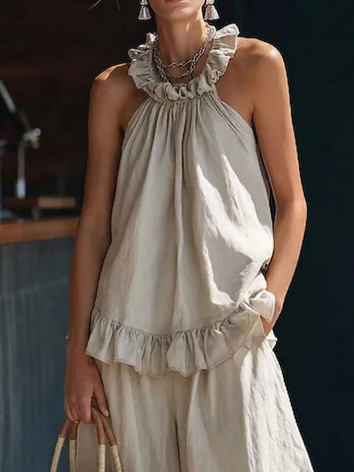Fabiola set med halterneck