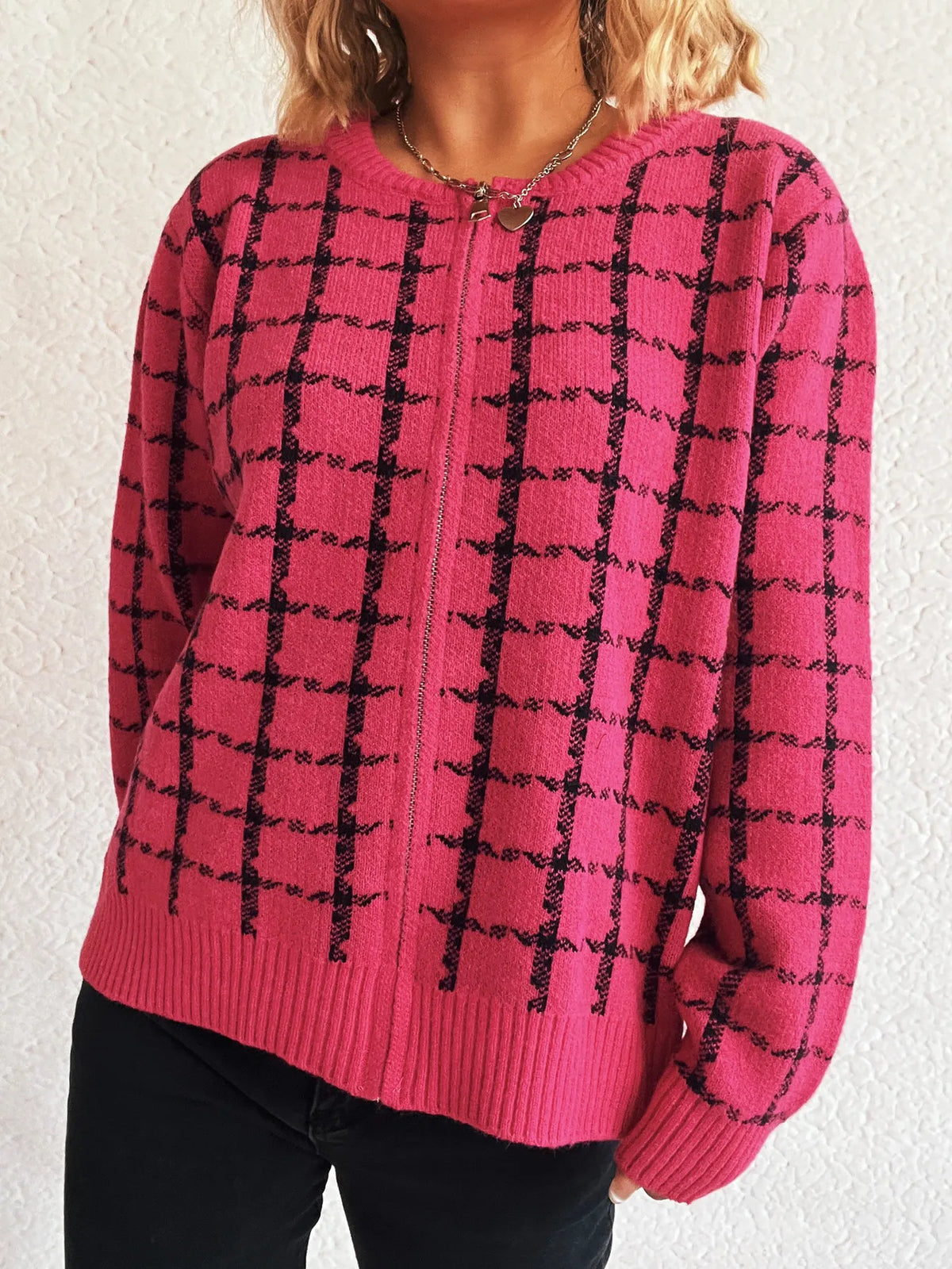 Holly rutig cardigan