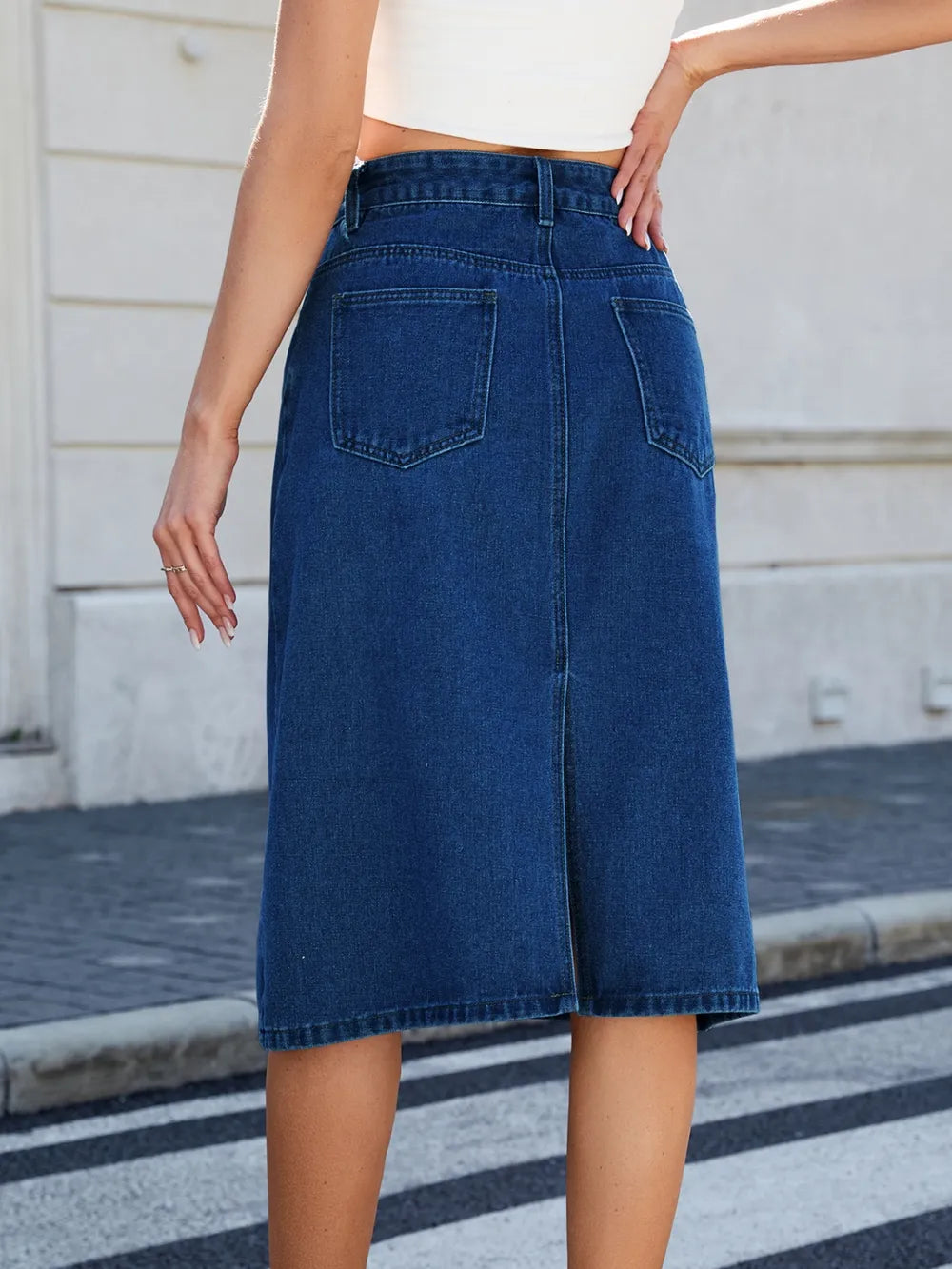 Maj midikjol i denim