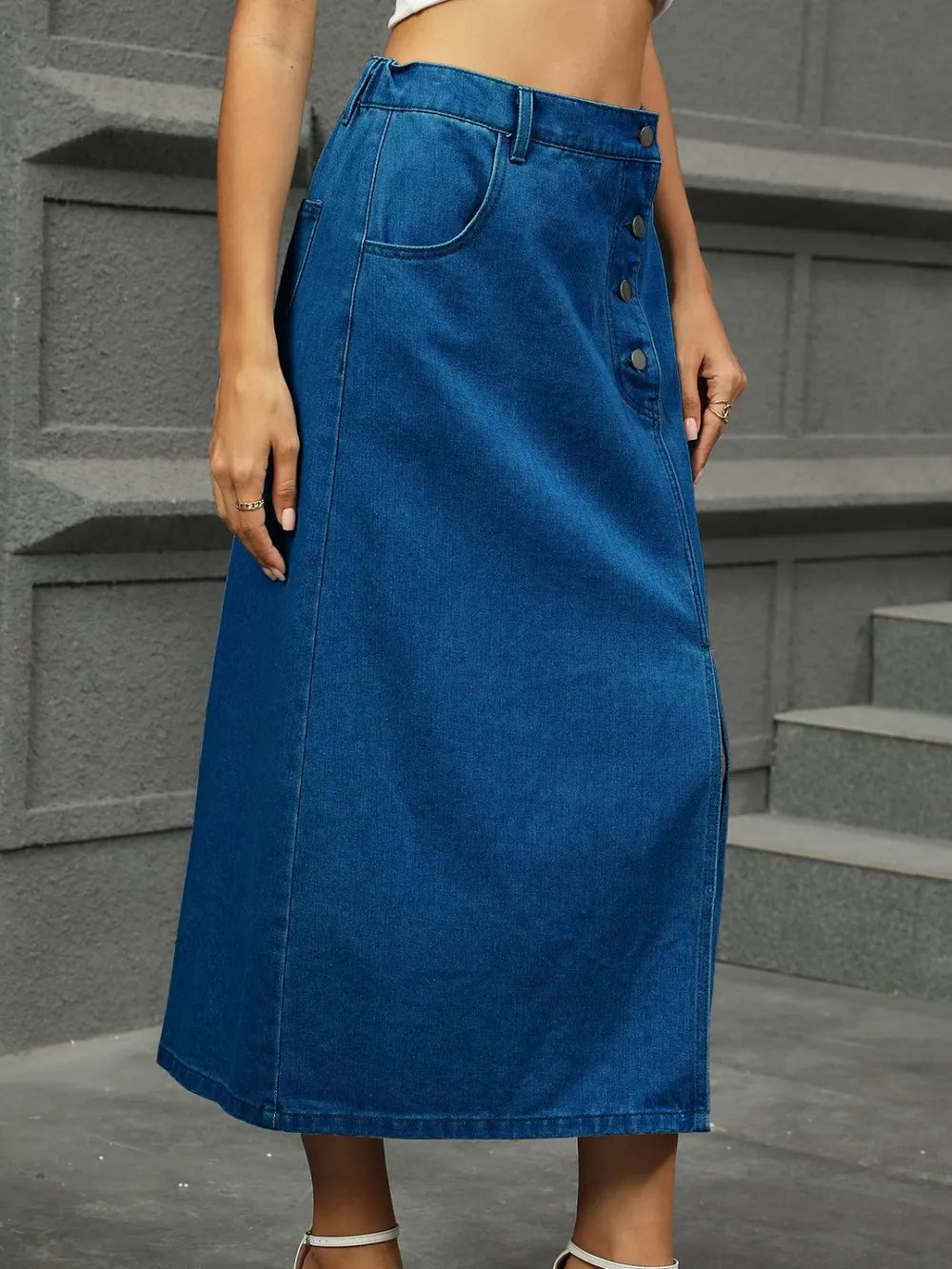 Laila asymmetrisk midikjol