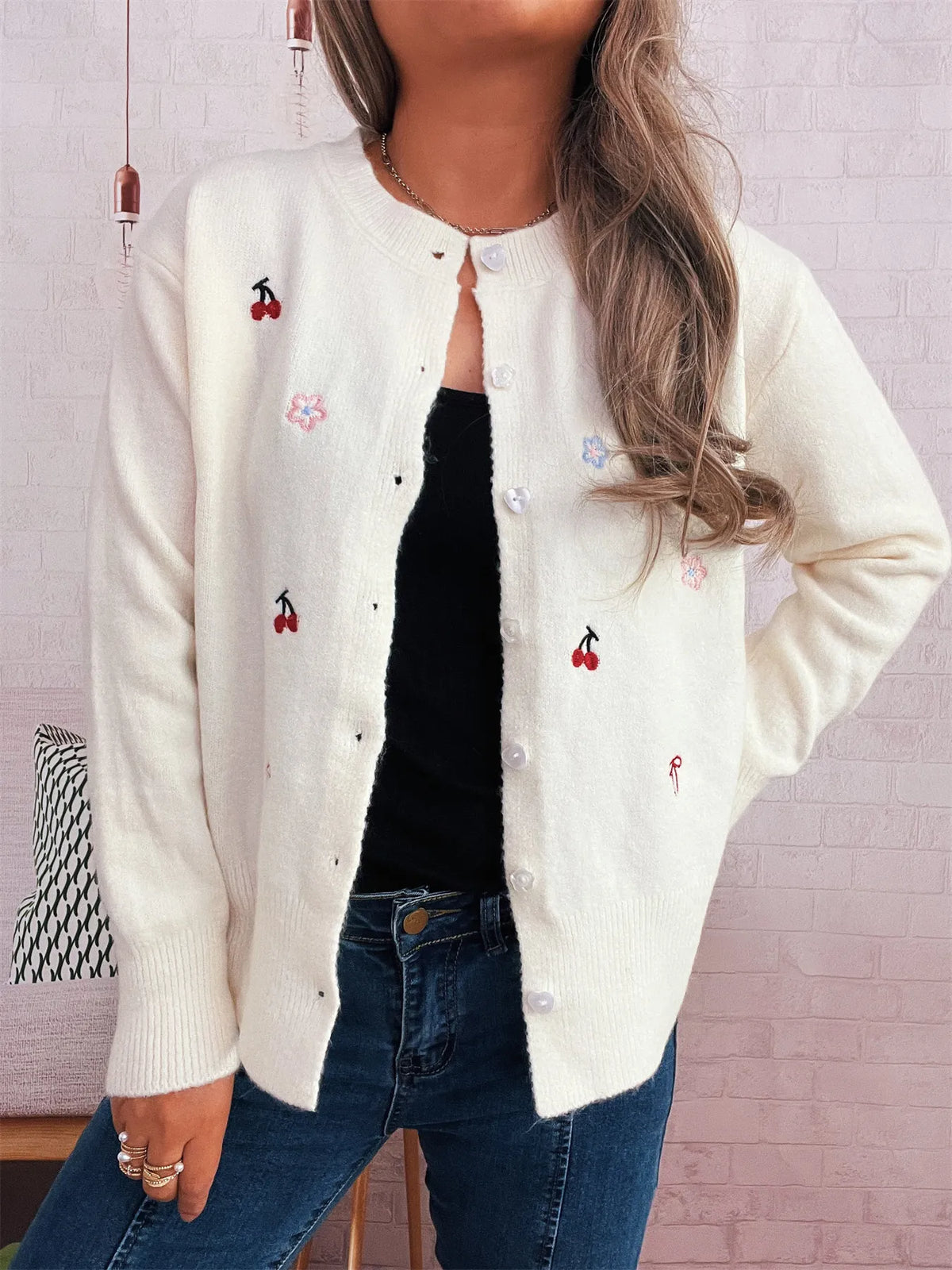 Angie ribbstickad cardigan