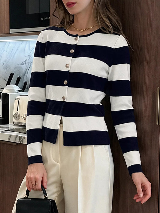 Vivianne randig cardigan