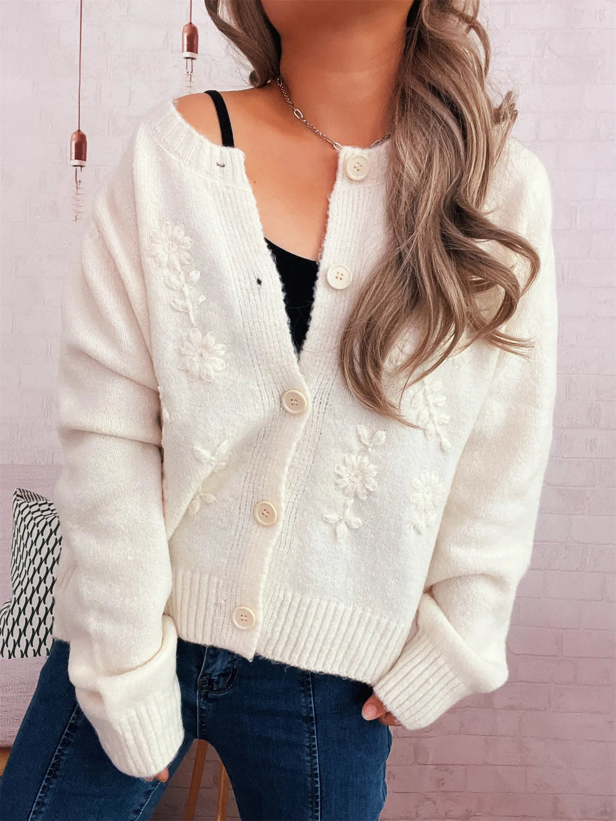 Angelina blommig cardigan
