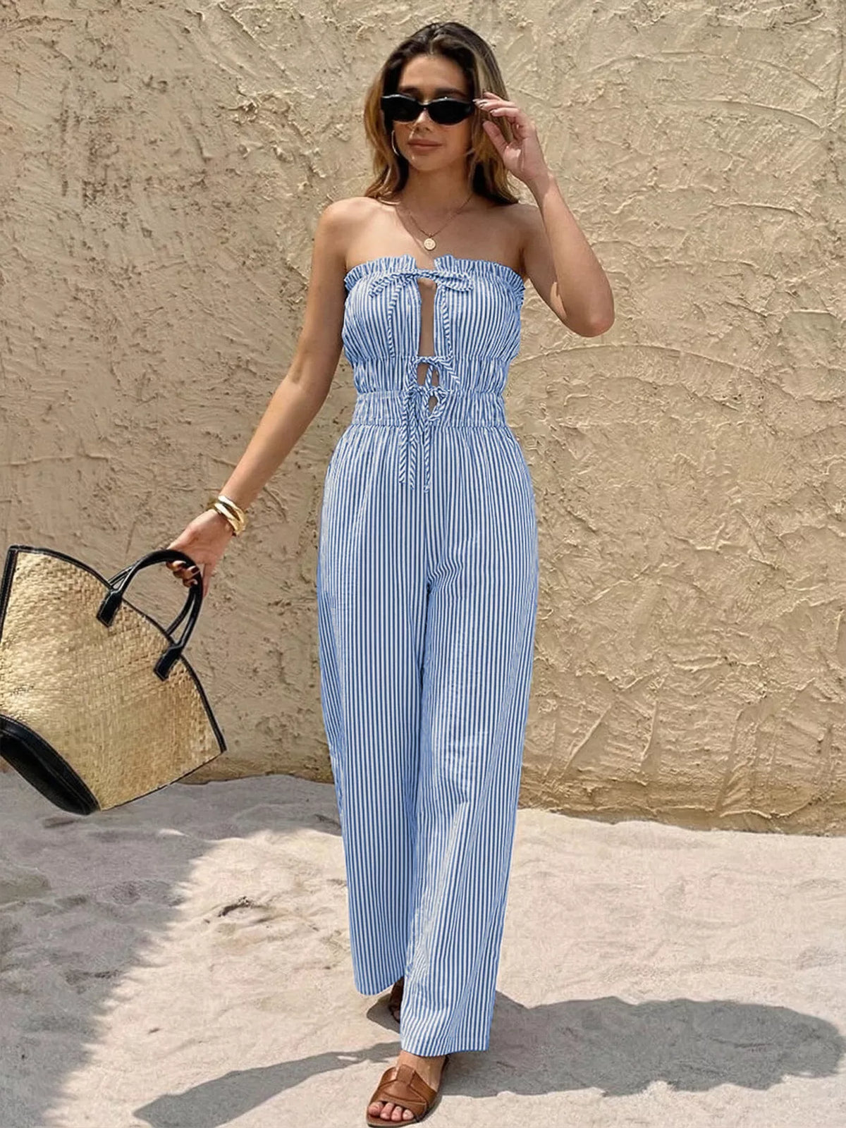 Kirstine randig jumpsuit