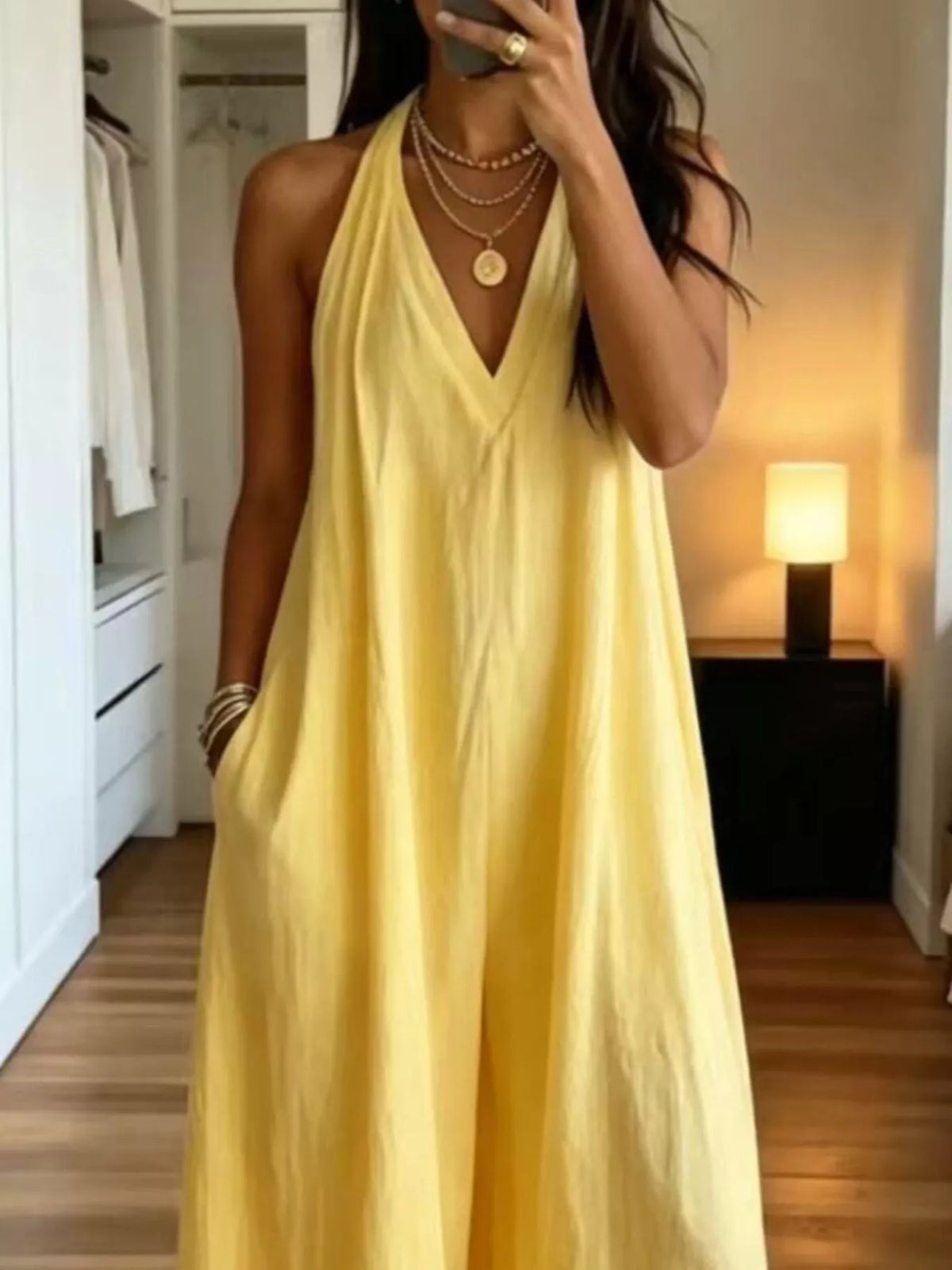 Ariana jumpsuit med halterneck