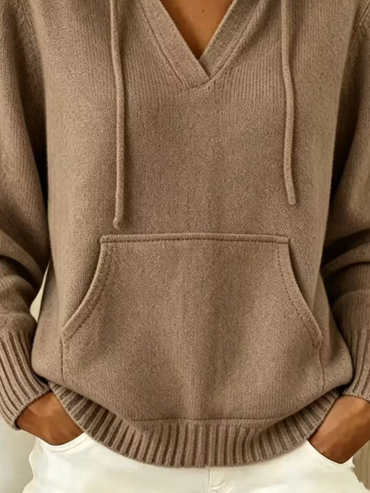 Kjersti stickad hoodie