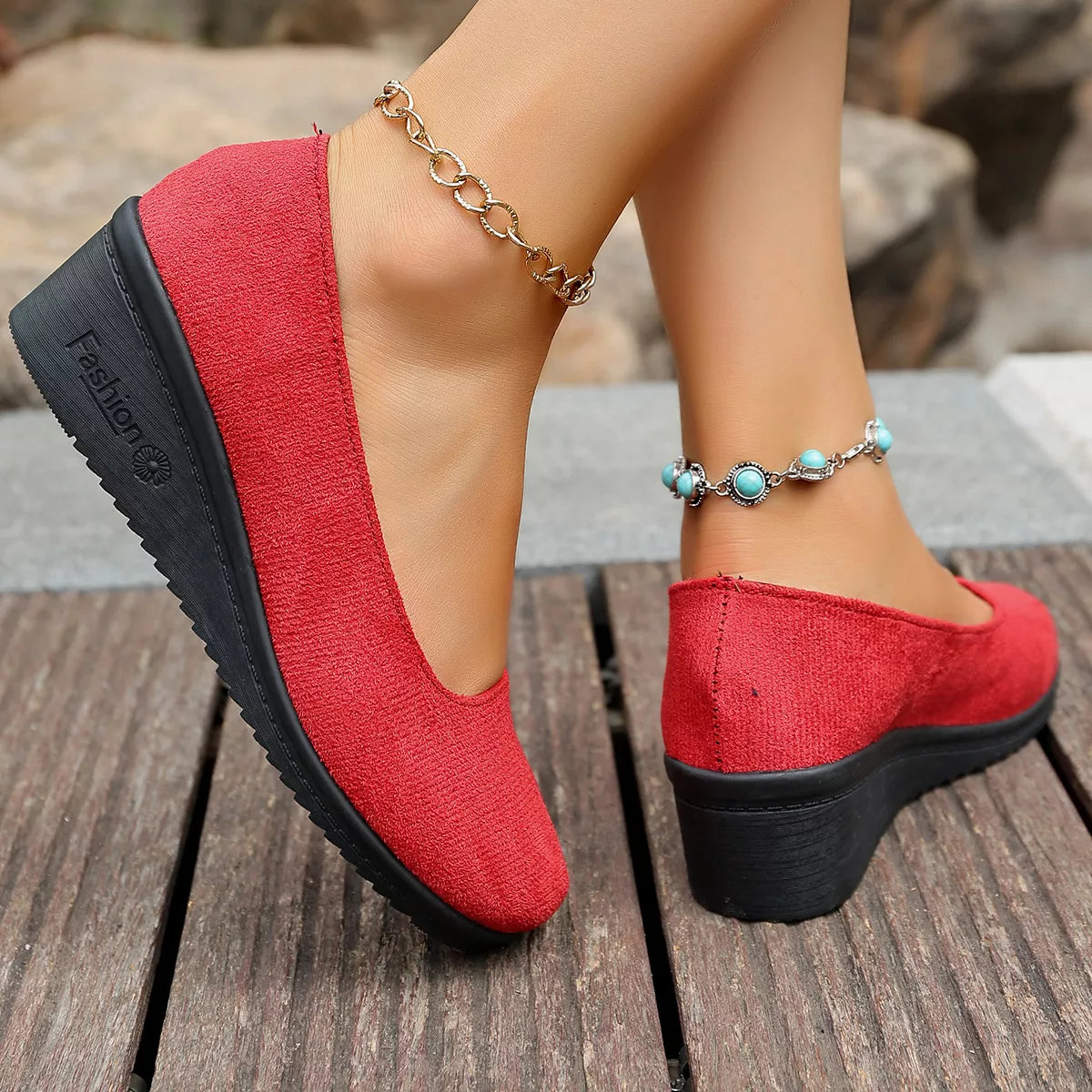 Audrey loafers i läderlook