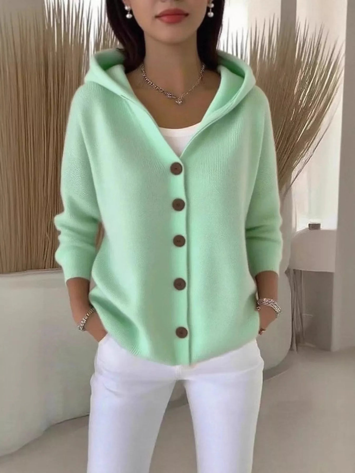 Dolly knäppt cardigan, grön