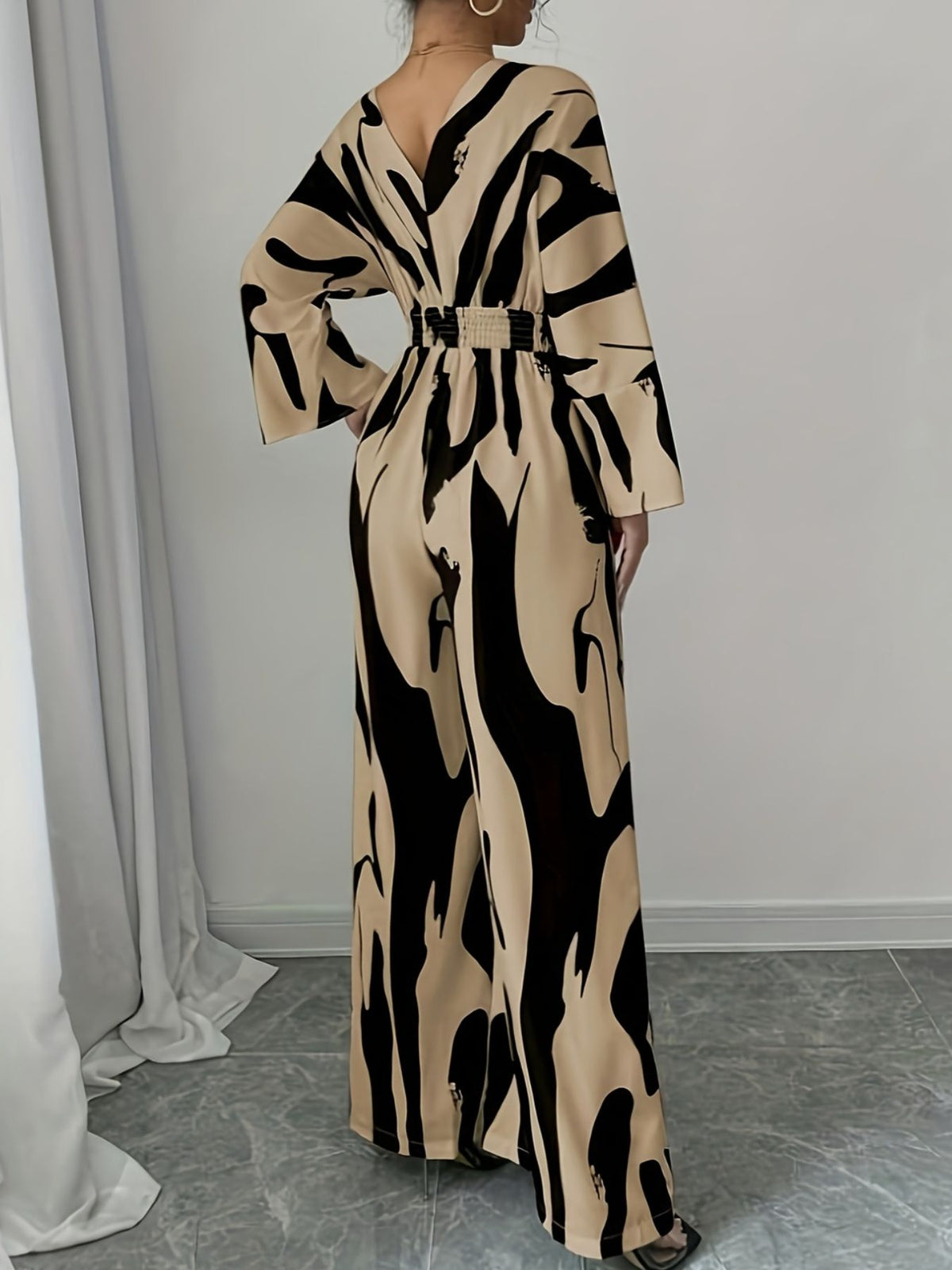 Albina jumpsuit med abstrakt tryck