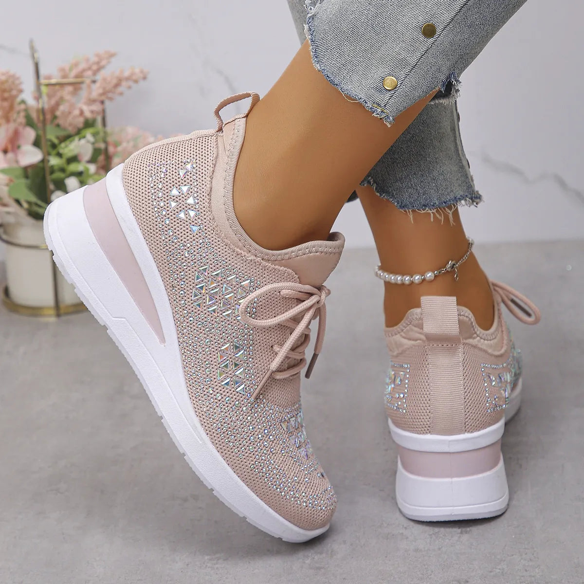 Luciana sneakers med strass