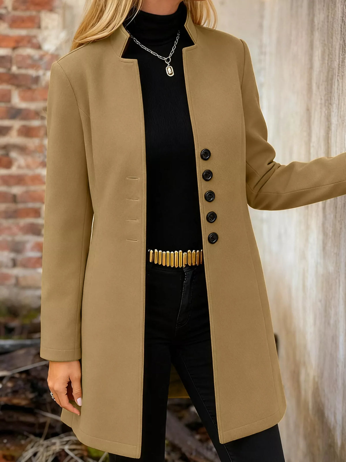 Signhild extra lång jacka, khaki