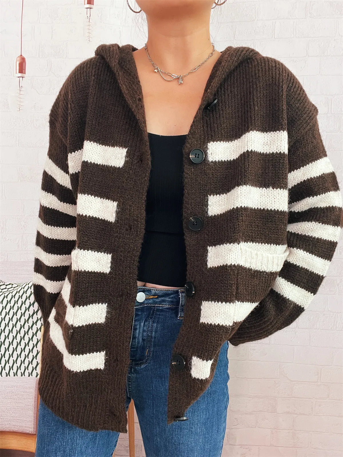 Nayla randig cardigan