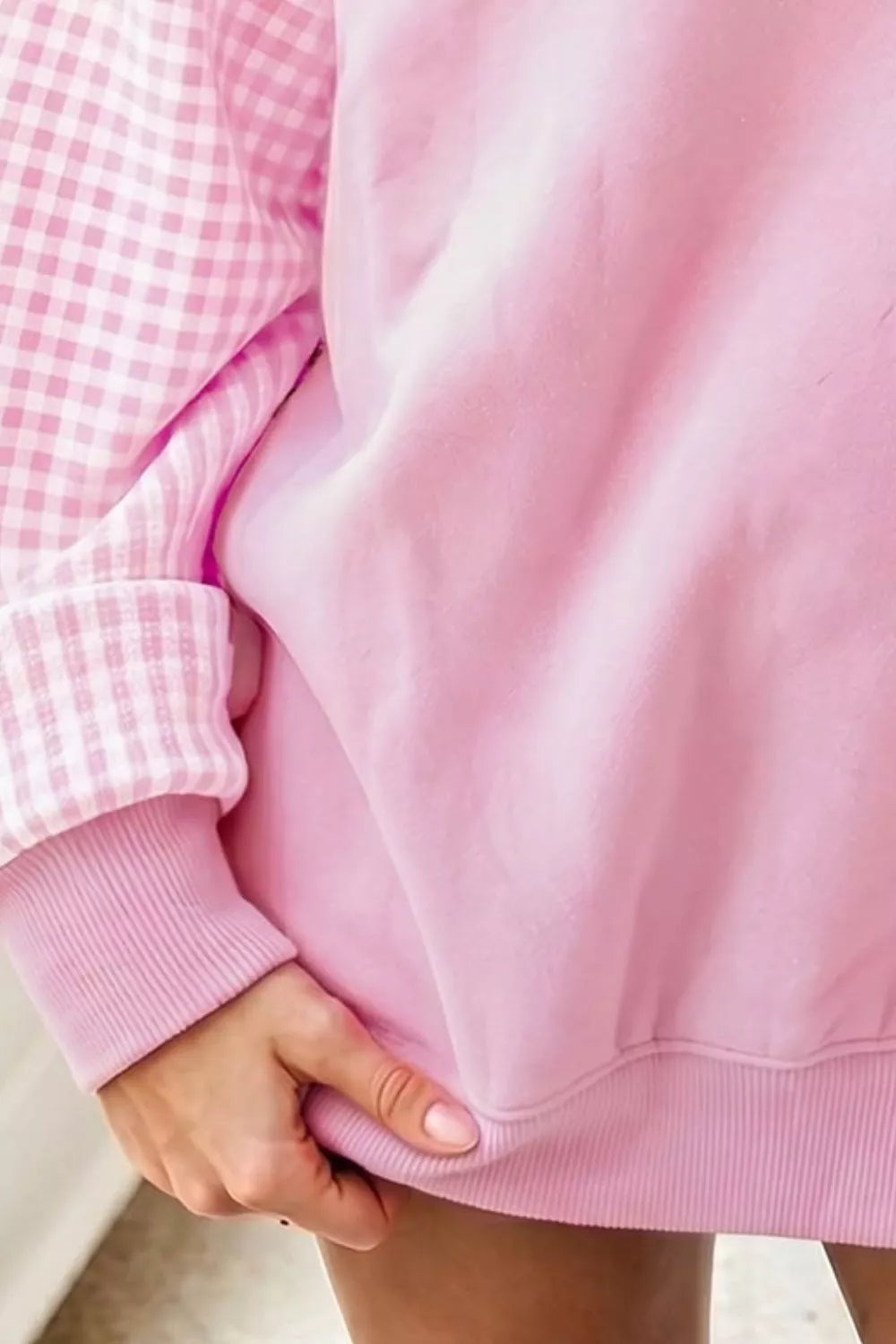 Anette rutig sweatshirt