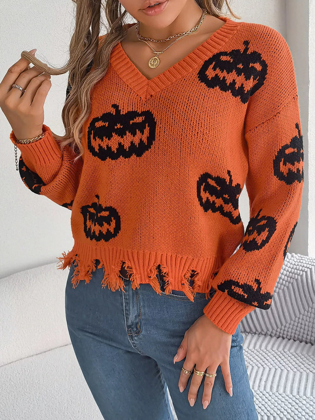 Doris tröja med pumpamotiv