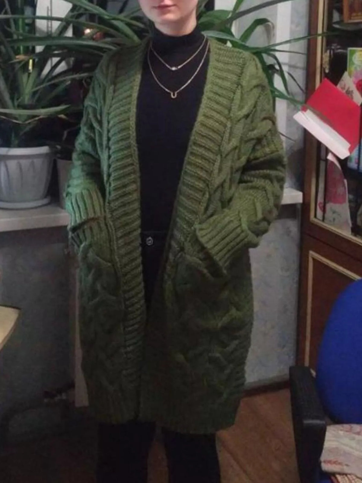Torgerd kabelstickad cardigan