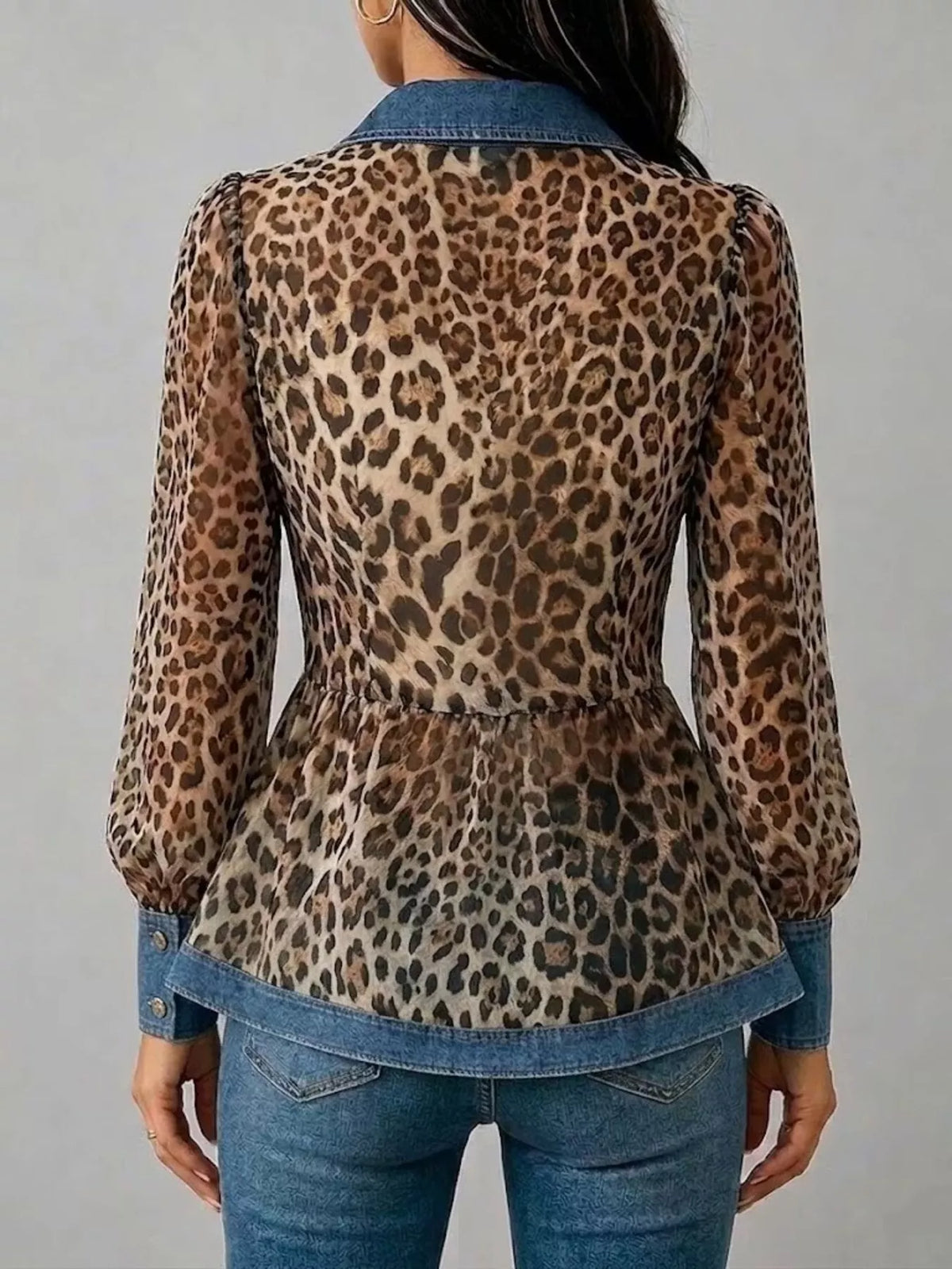 Cordelia leopardmönstrad skjorta