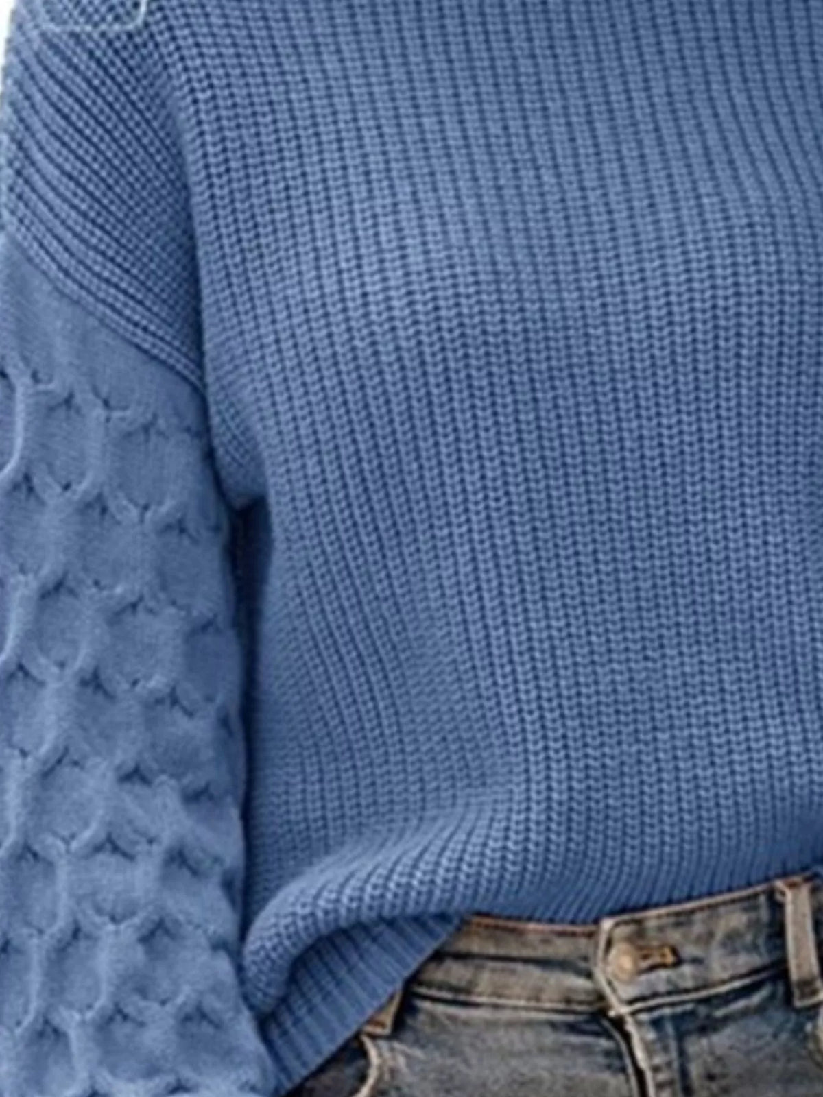 Cornelia tröja med ribbad ärm