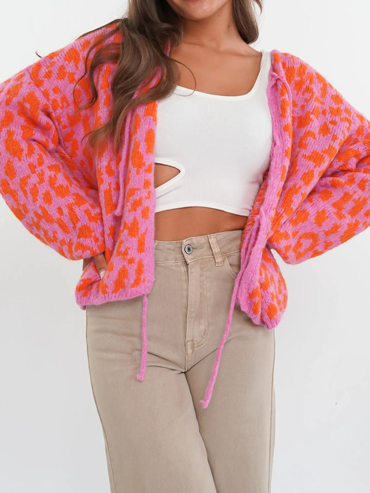 Irja leopardmönstrad cardigan