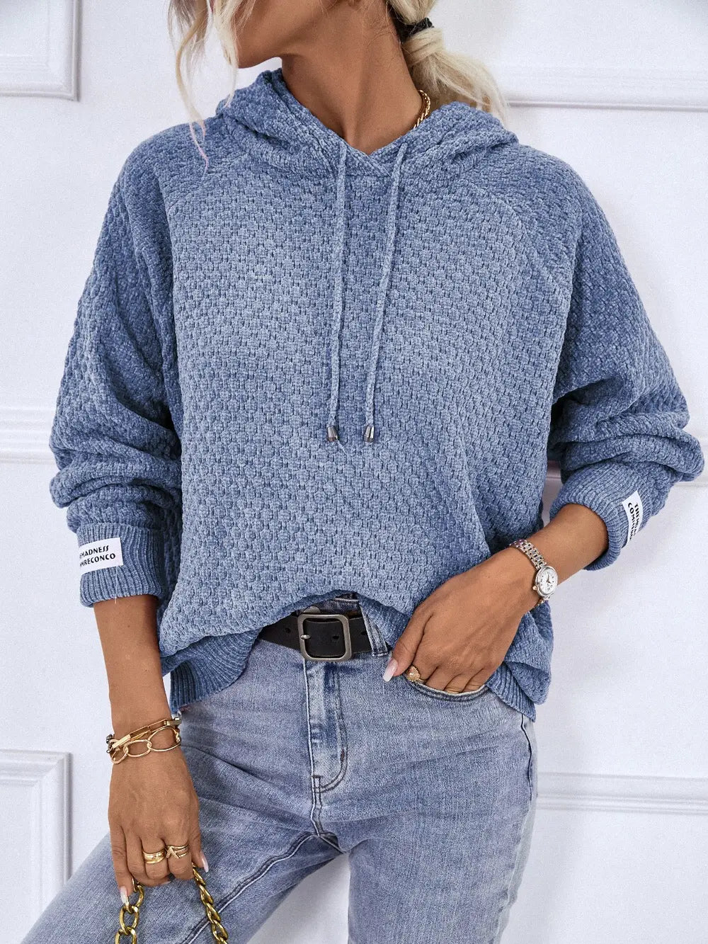 Felisa stickad hoodie