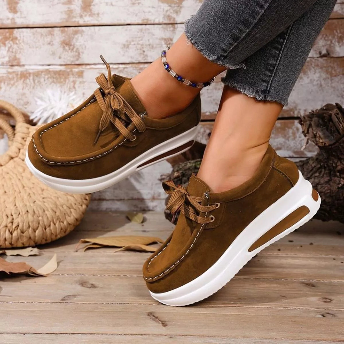 Kerry sneakers i läderlook