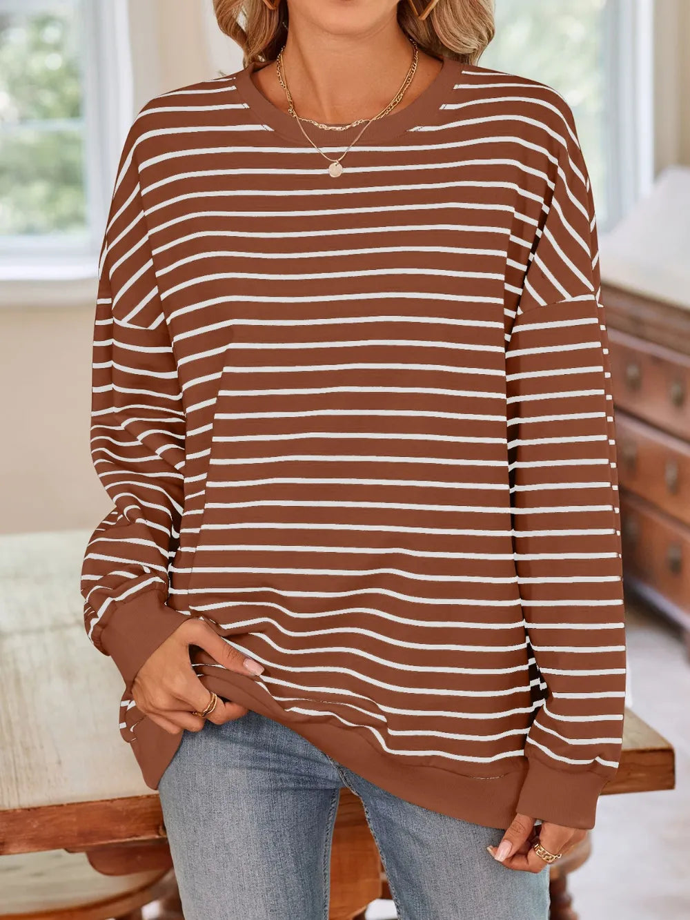 Birgit randig sweatshirt