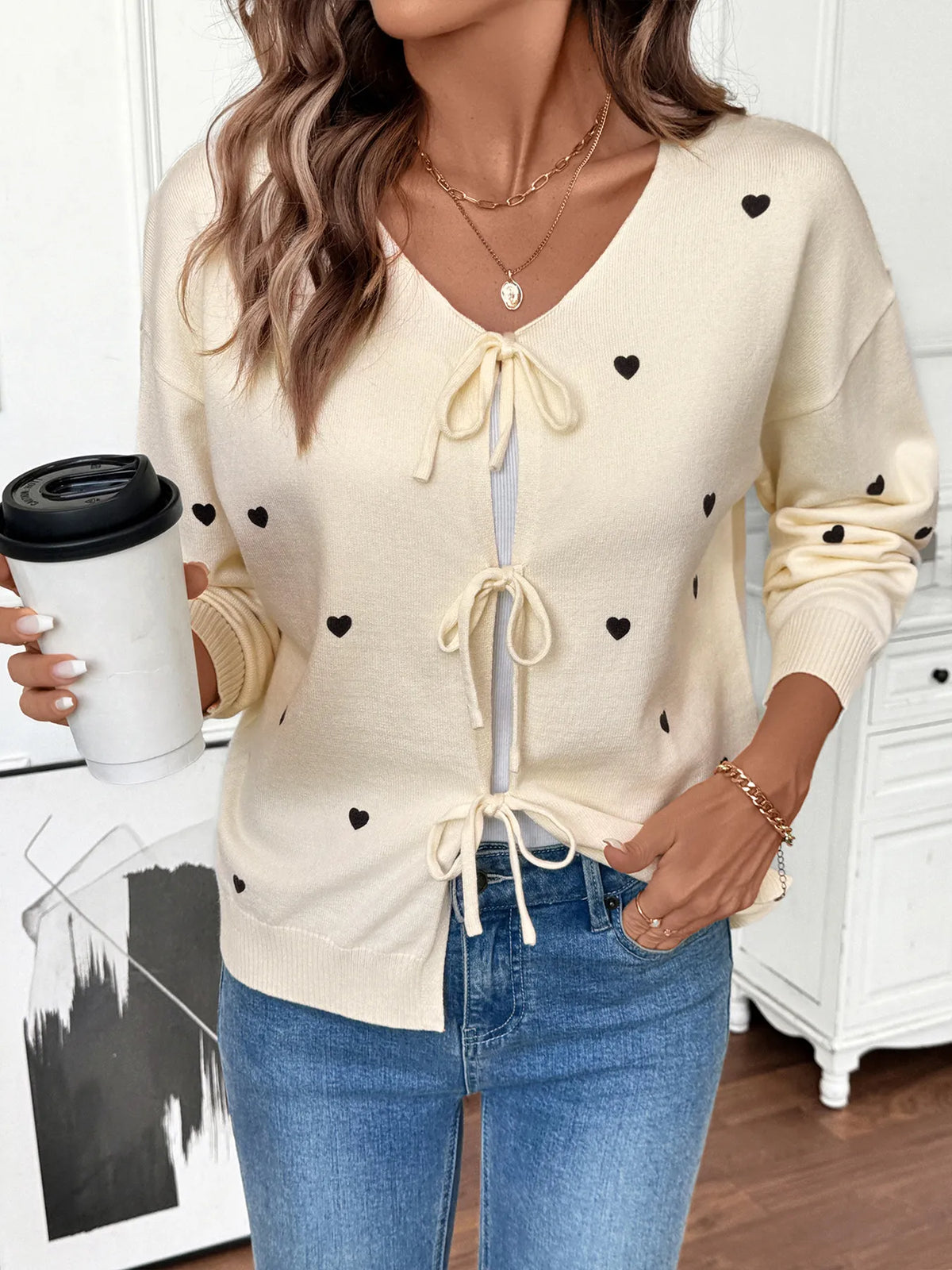 Nicole cardigan med hjärtdetalj