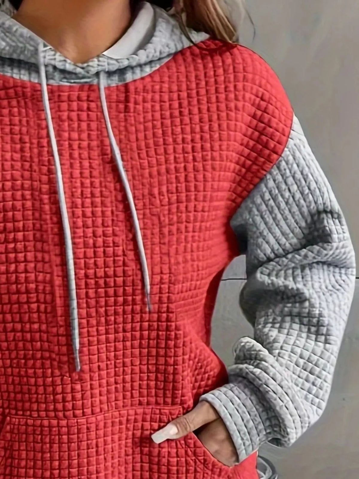 Elia texturerad hoodie