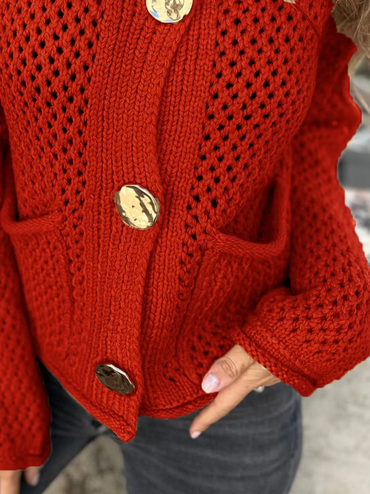 Verity virkad cardigan