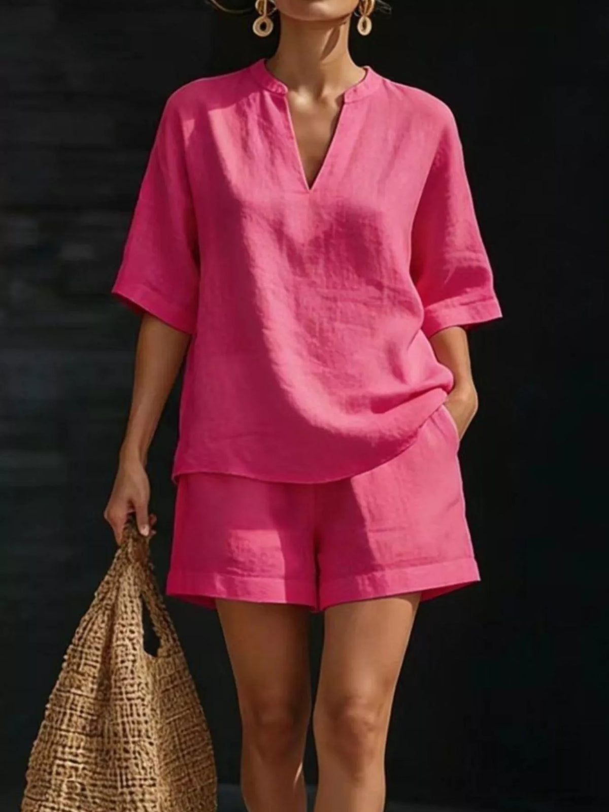 Vienna oversize set, cerise