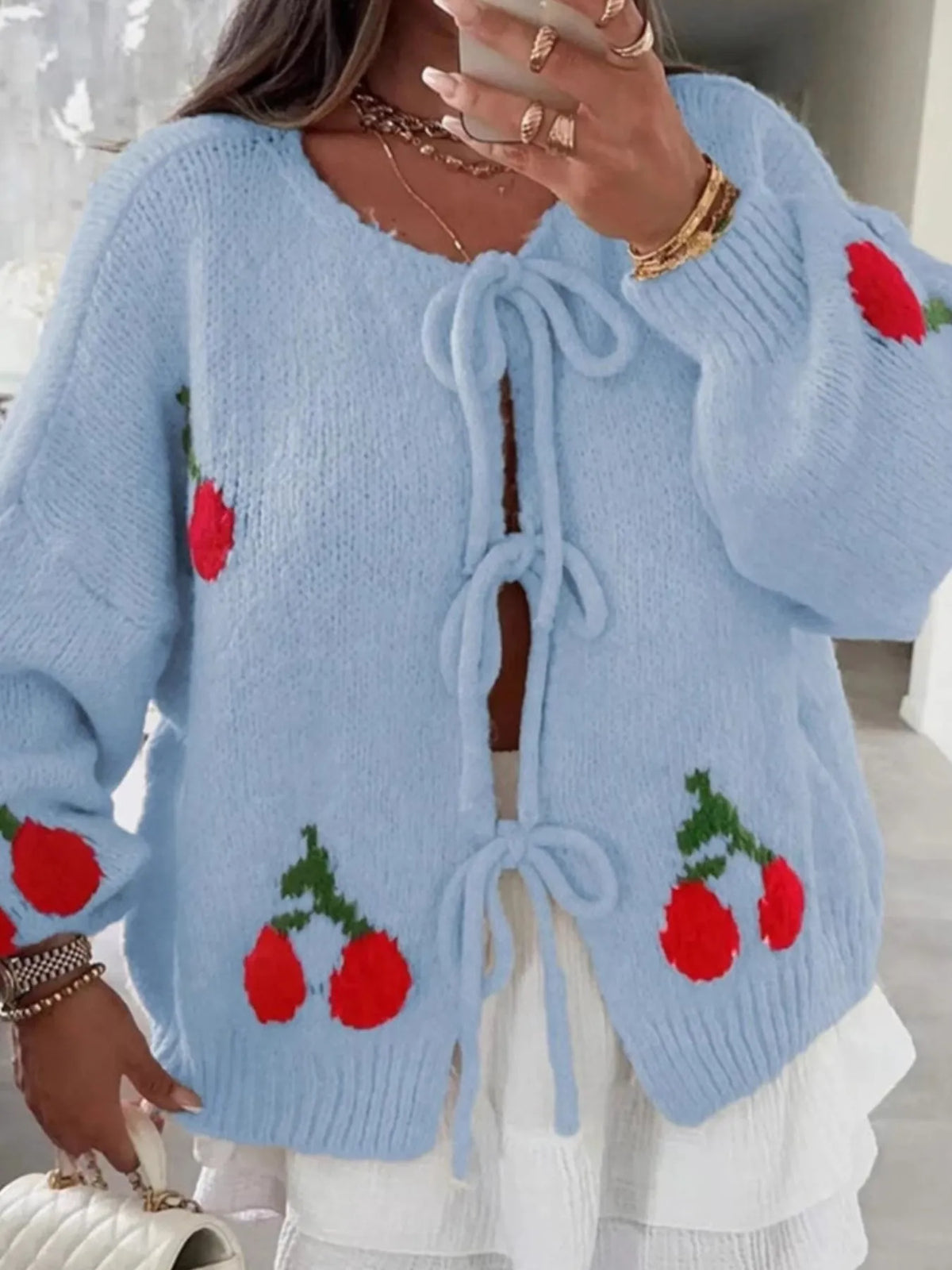 Malia cardigan med körsbär