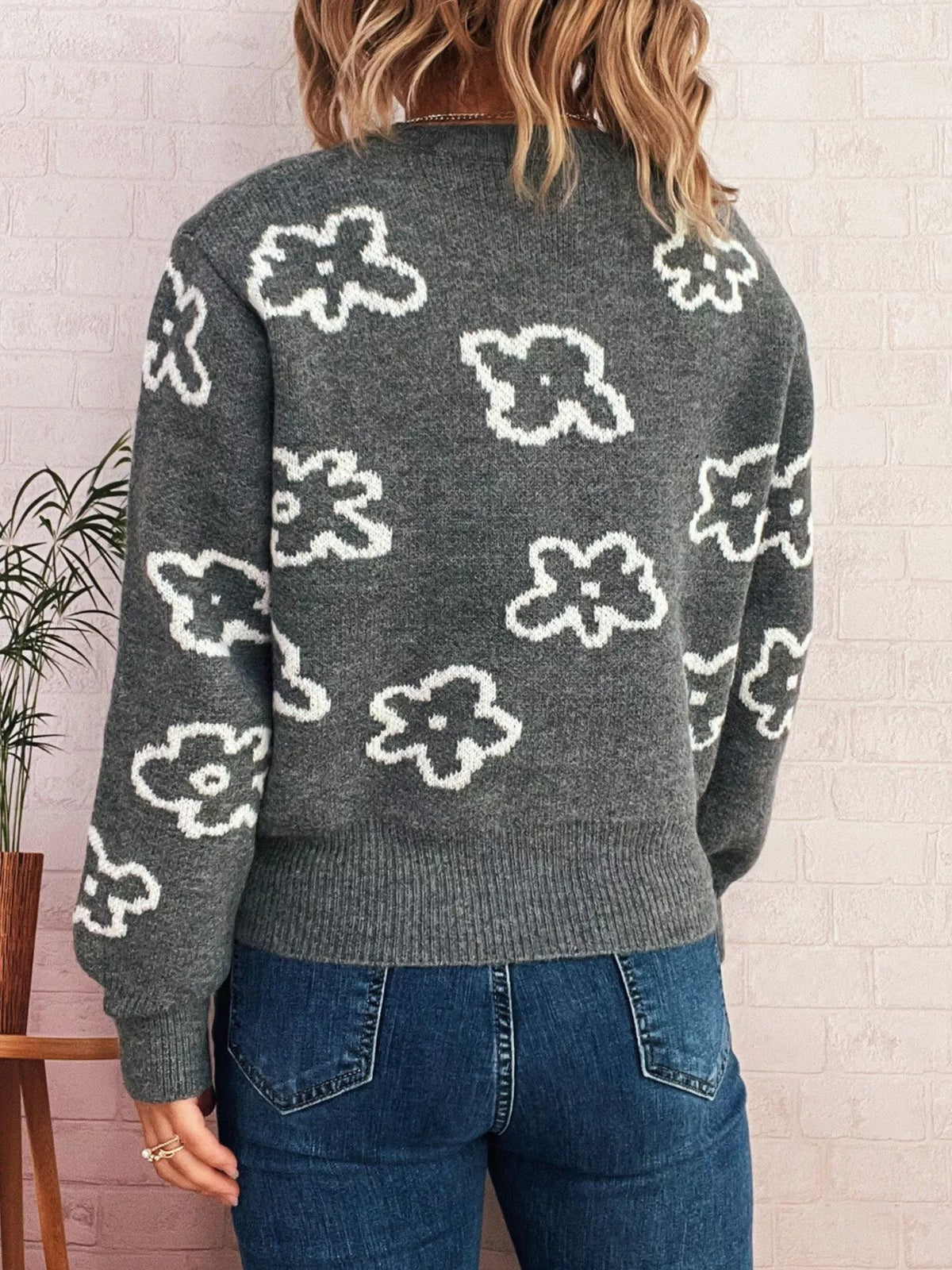Megan blommig cardigan