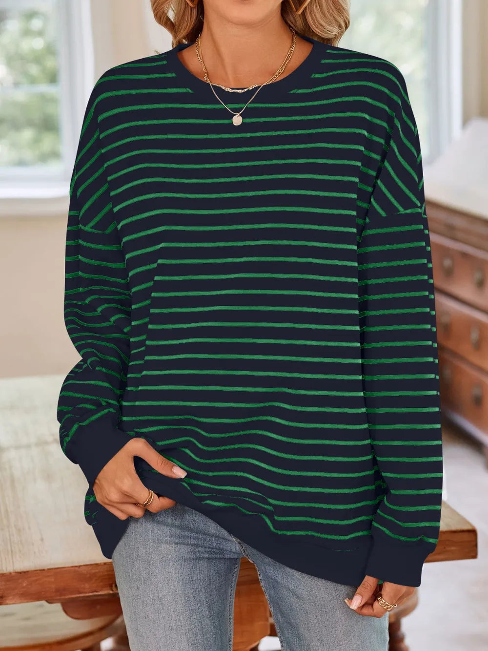 Birgit randig sweatshirt