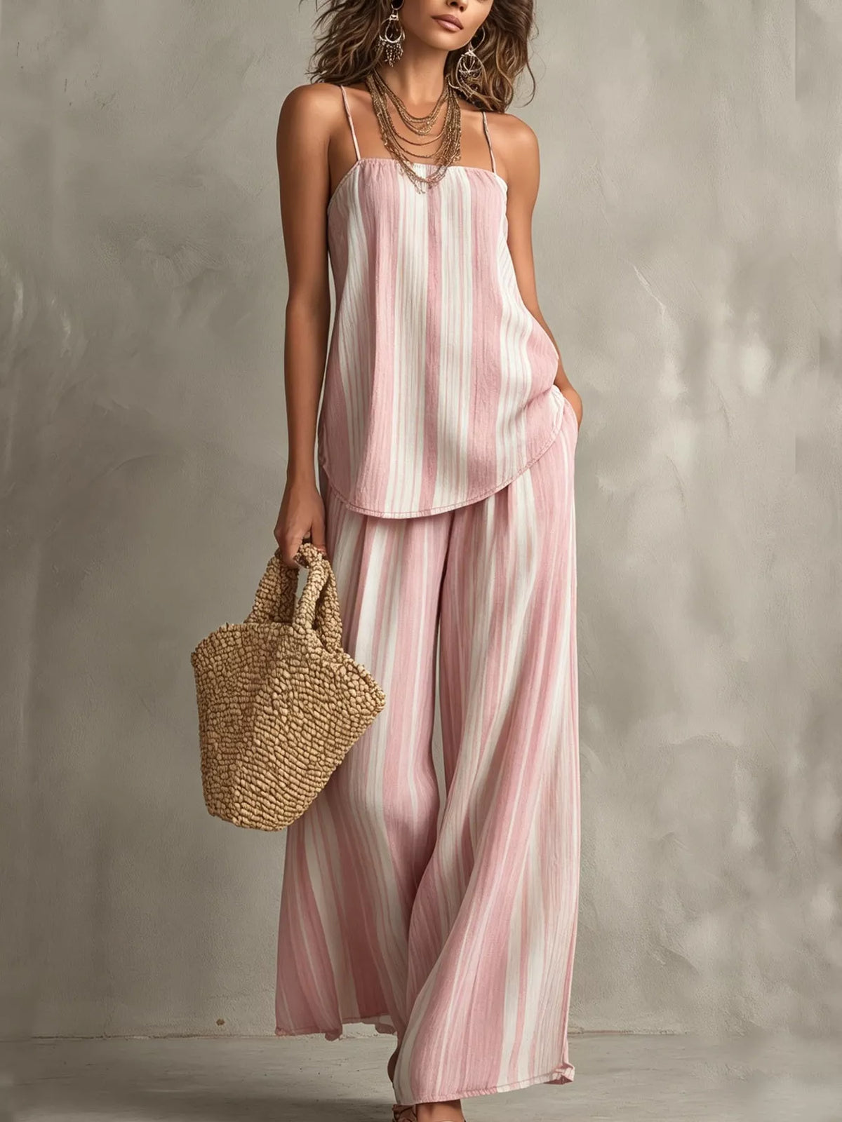 Tabitha randigt set, rosa