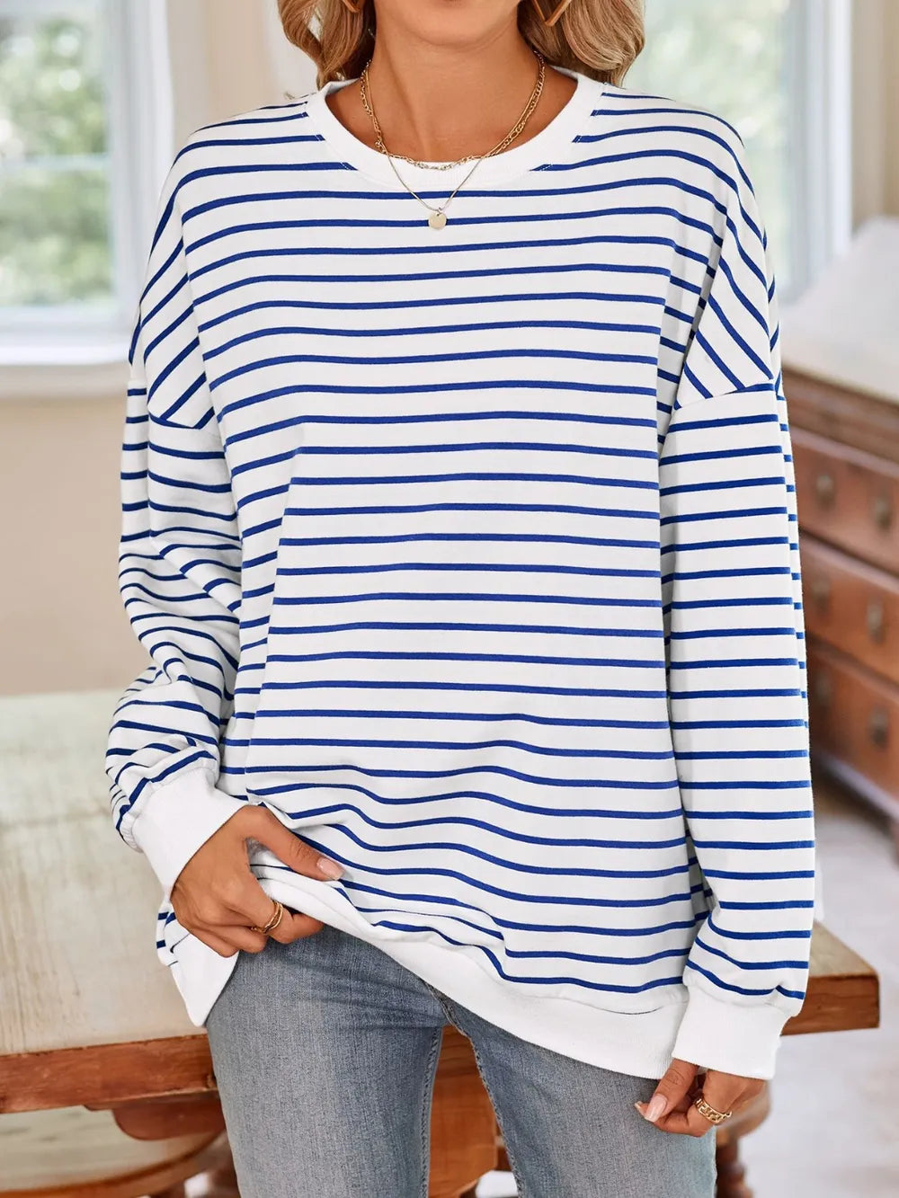 Birgit randig sweatshirt