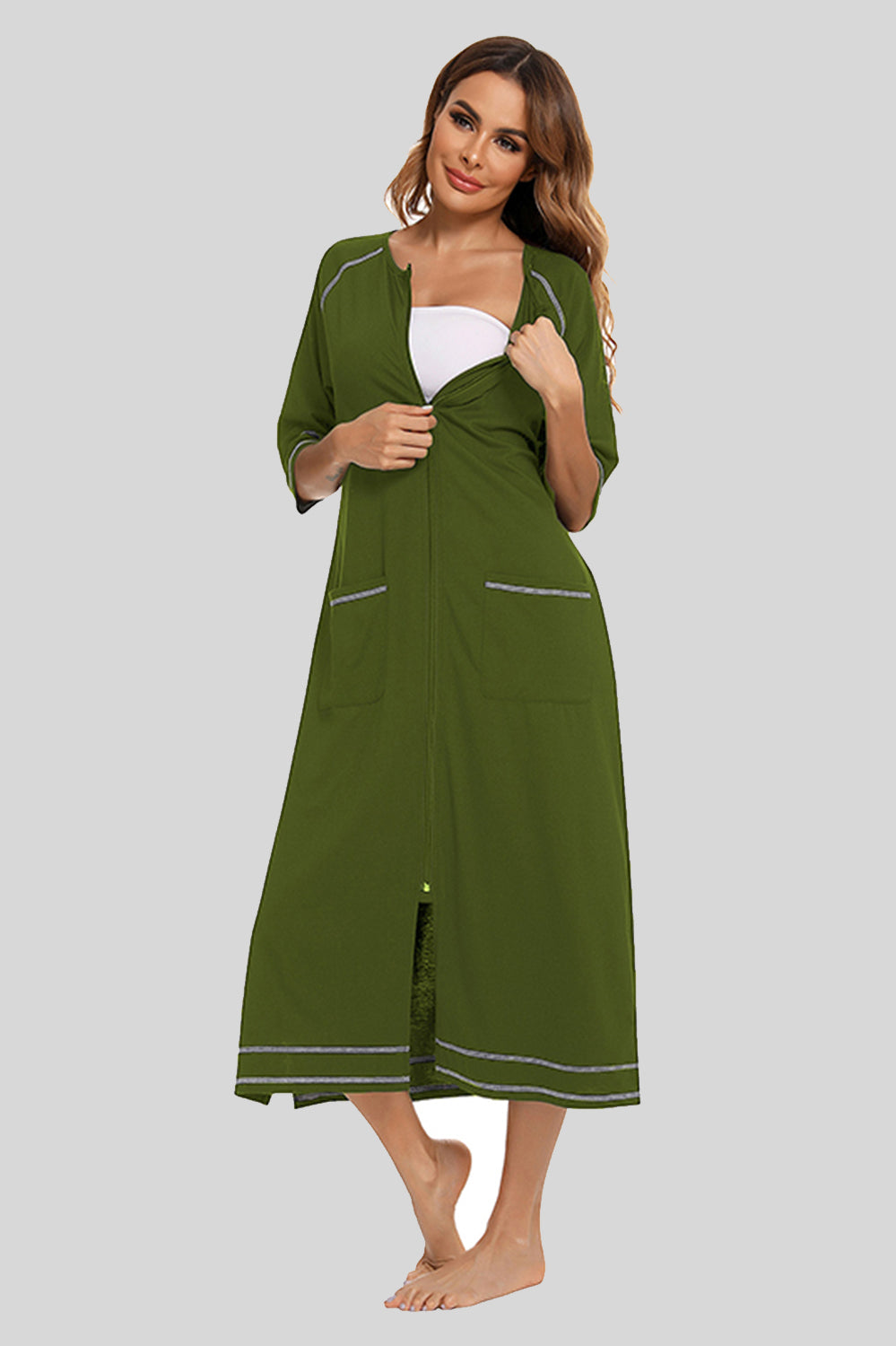 Edina nattlinne med slits, militärgrön