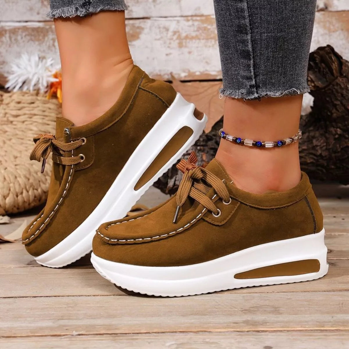 Kerry sneakers i läderlook