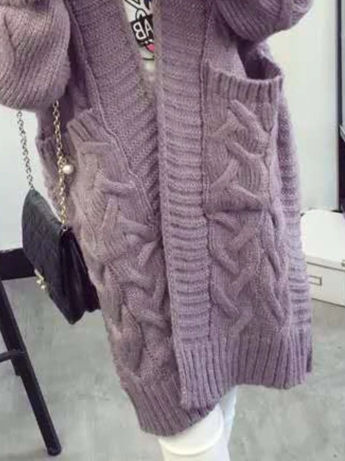 Torgerd kabelstickad cardigan
