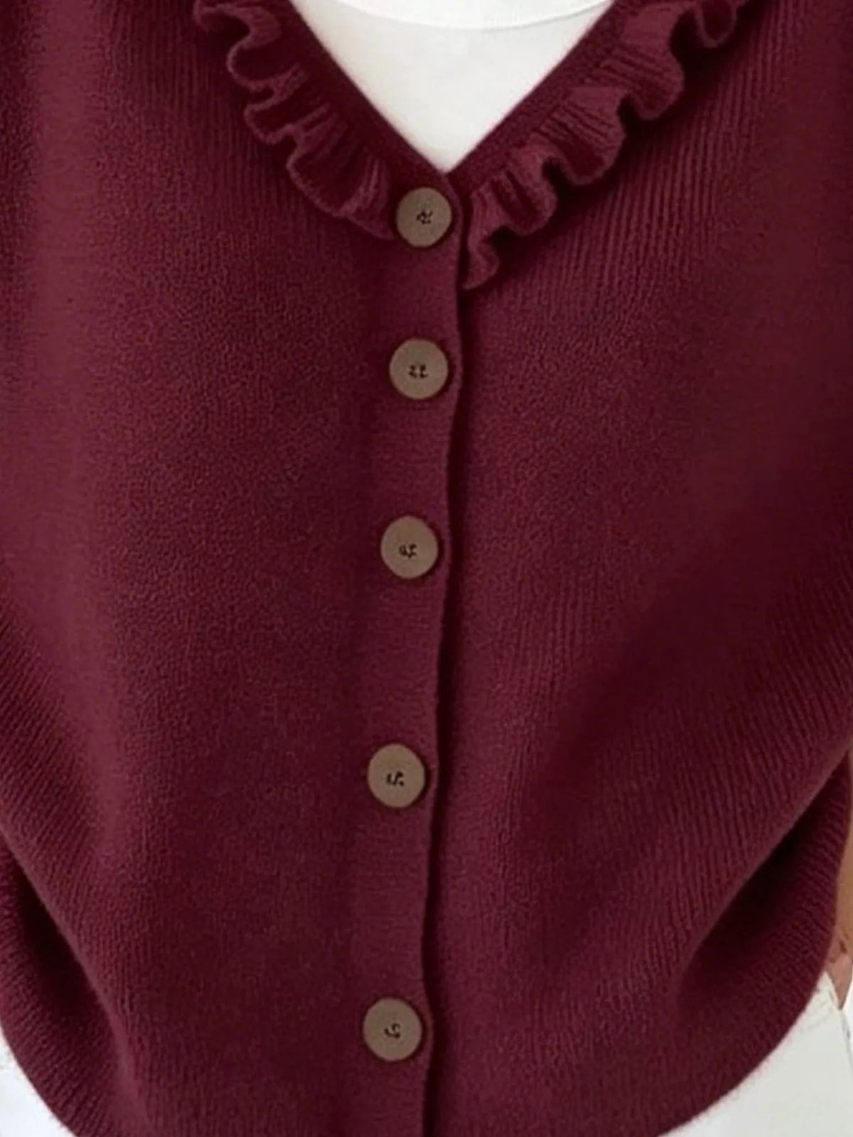 Amabel cardigan med volangkrage