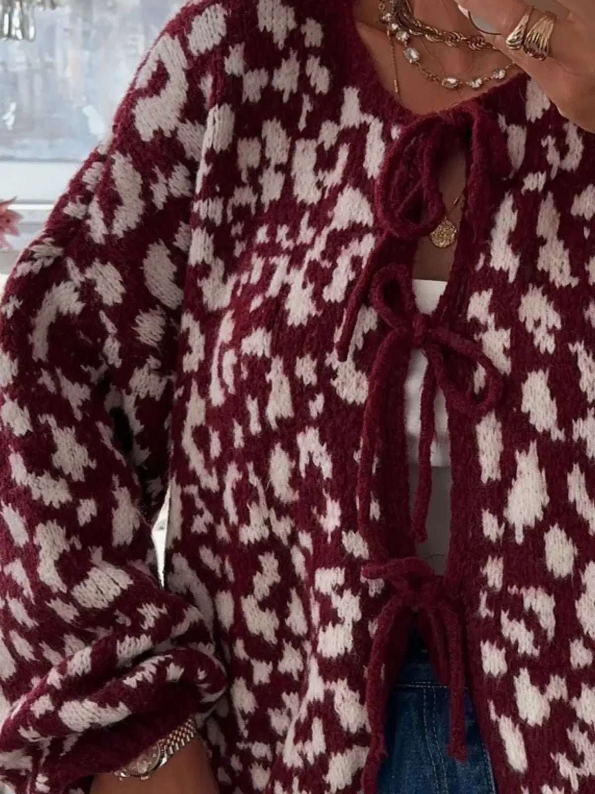 Irja leopardmönstrad cardigan