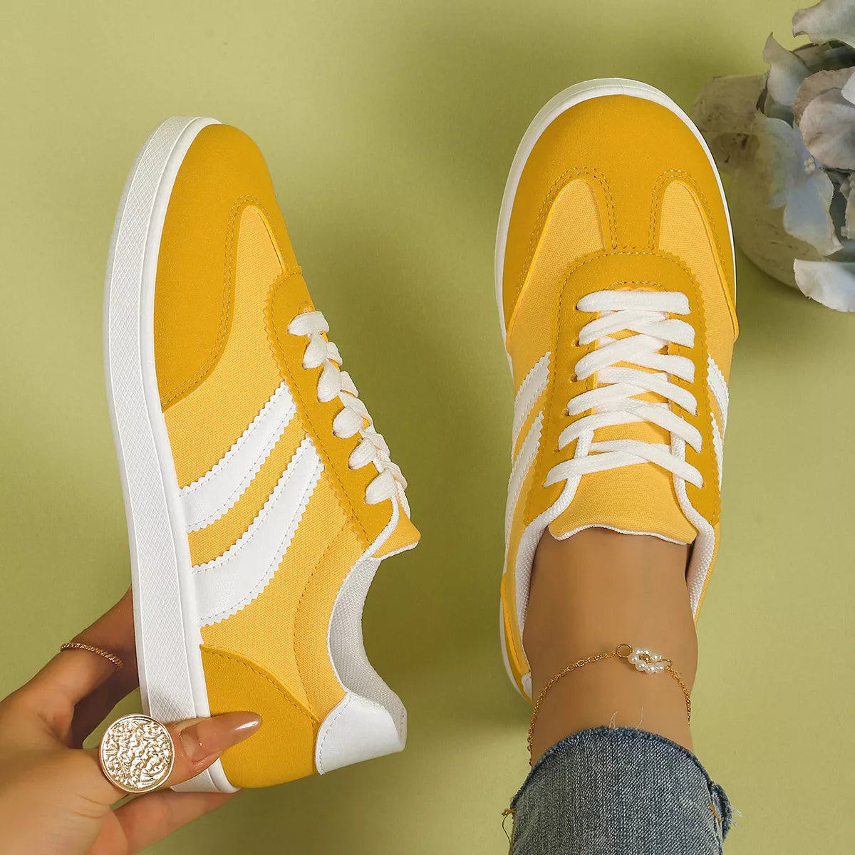 Claudine platta sneakers