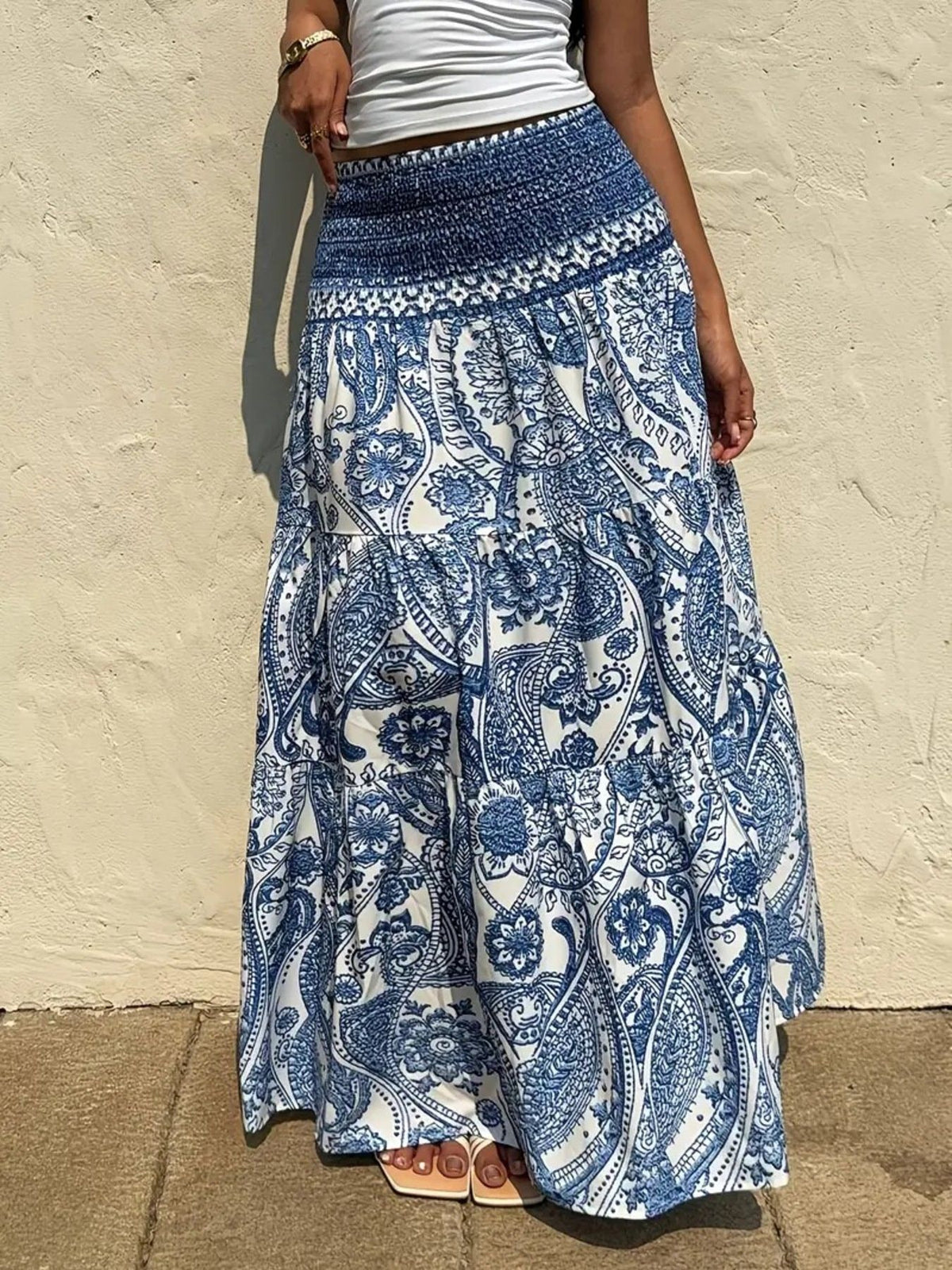 Kicki paisleymönstrad maxikjol
