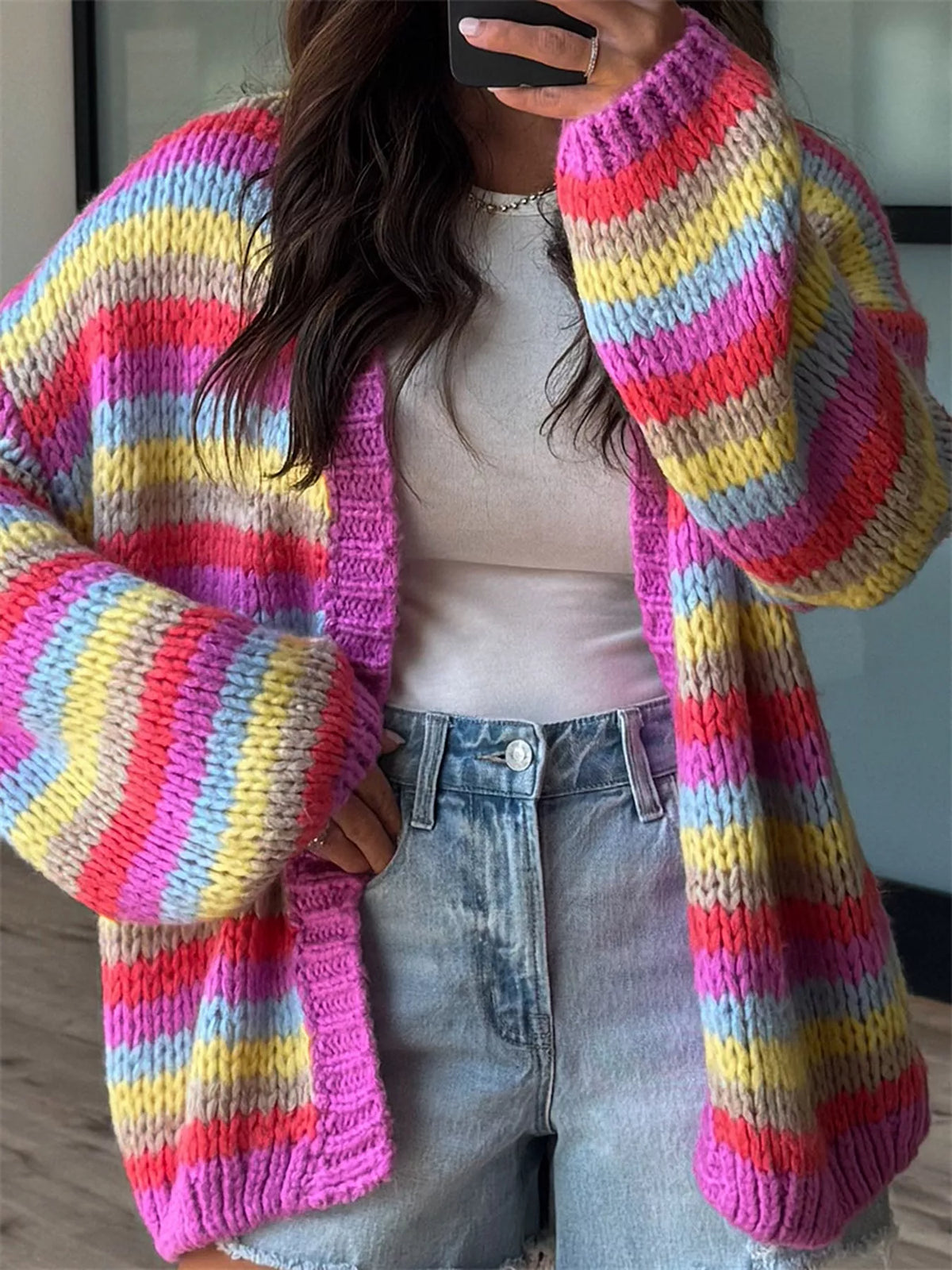 Ruby randig cardigan