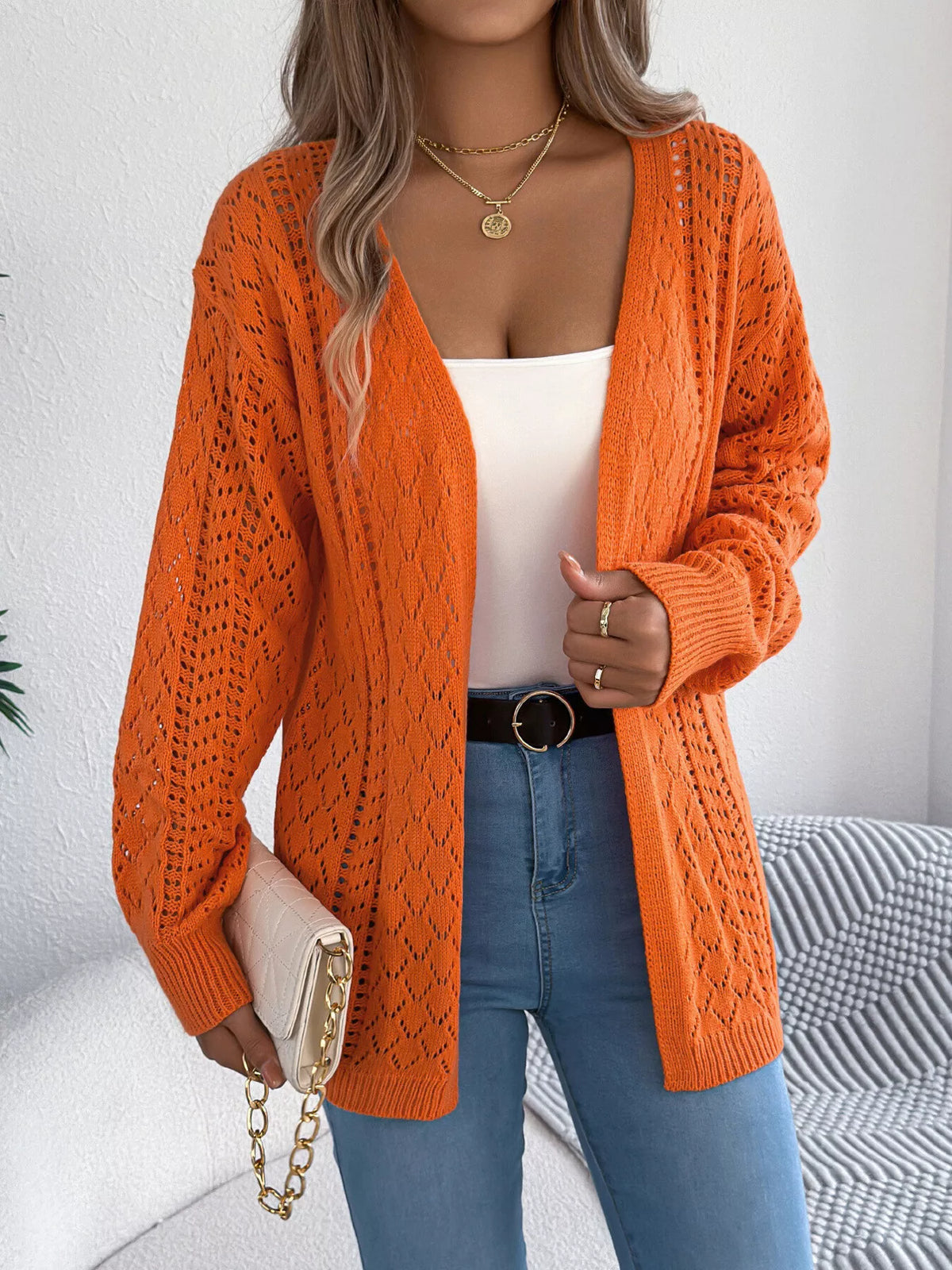 Calanthe hålstickad cardigan